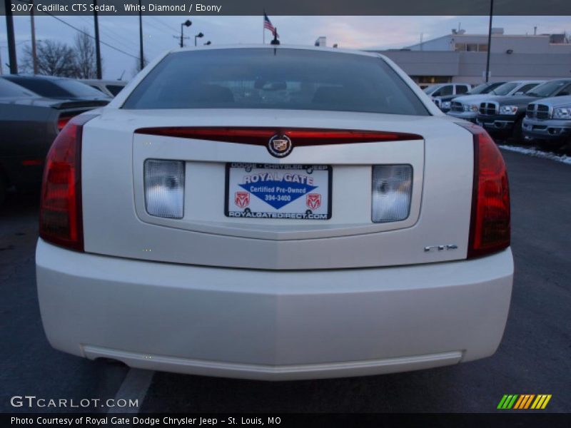 White Diamond / Ebony 2007 Cadillac CTS Sedan