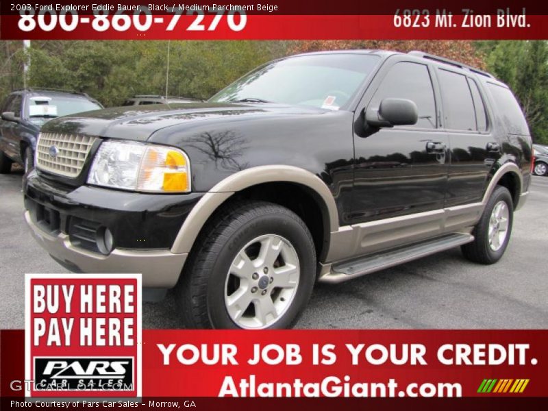 Black / Medium Parchment Beige 2003 Ford Explorer Eddie Bauer