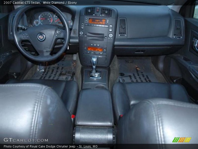 White Diamond / Ebony 2007 Cadillac CTS Sedan