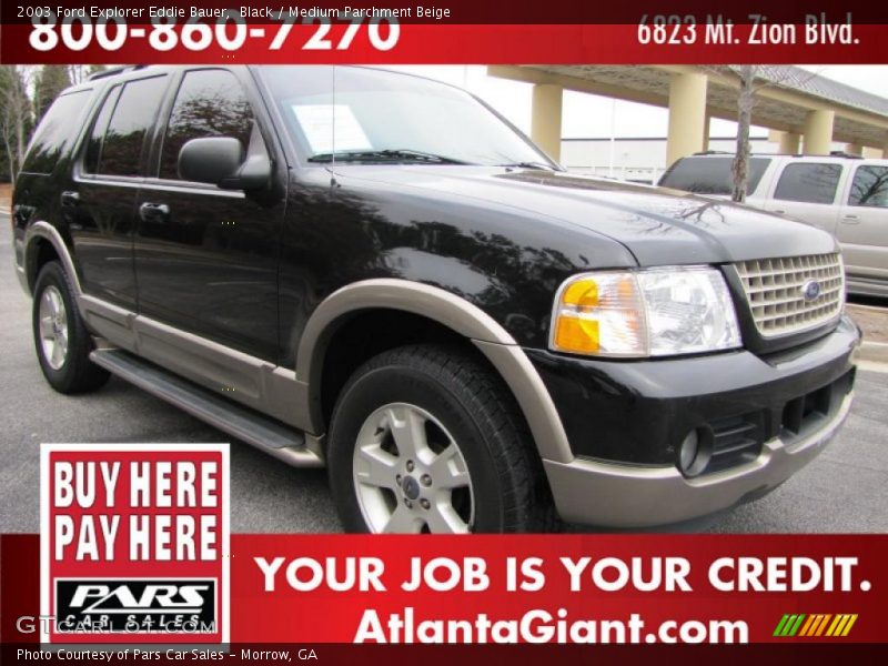 Black / Medium Parchment Beige 2003 Ford Explorer Eddie Bauer