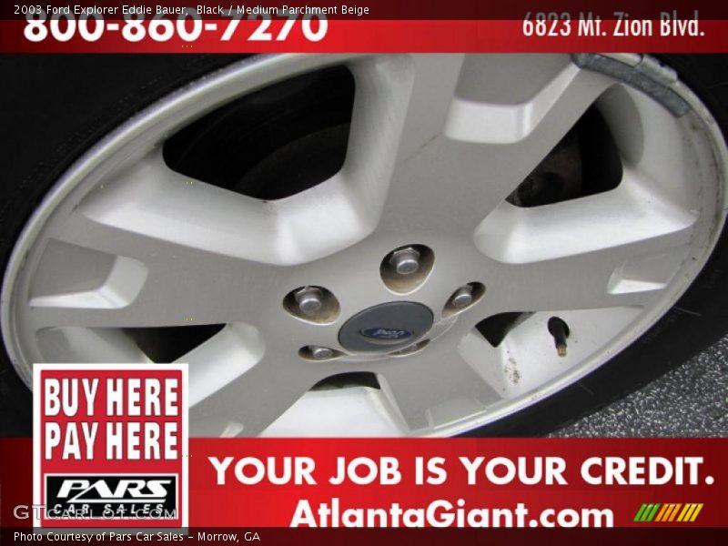 Black / Medium Parchment Beige 2003 Ford Explorer Eddie Bauer