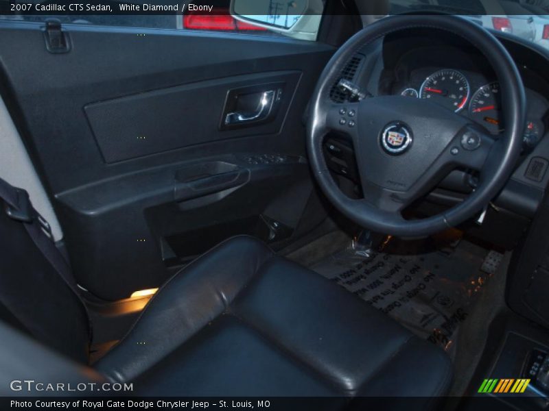 White Diamond / Ebony 2007 Cadillac CTS Sedan