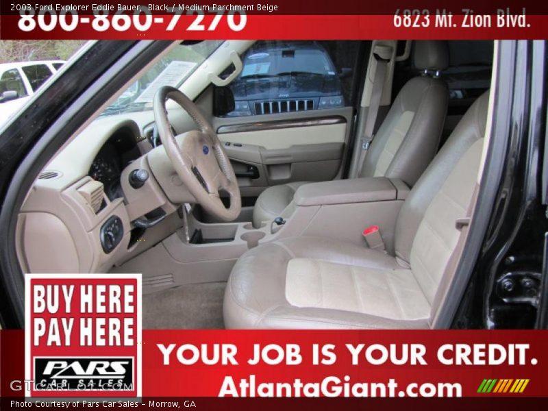 Black / Medium Parchment Beige 2003 Ford Explorer Eddie Bauer