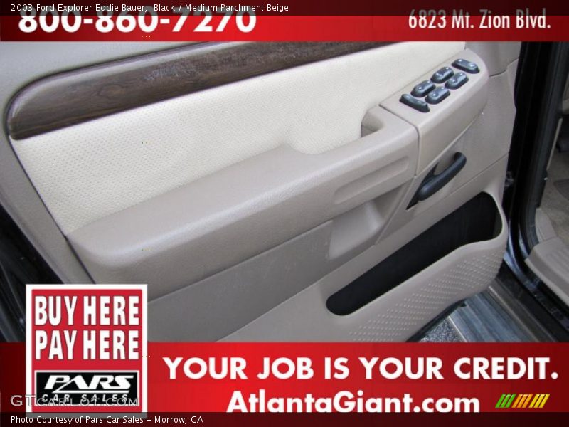 Black / Medium Parchment Beige 2003 Ford Explorer Eddie Bauer