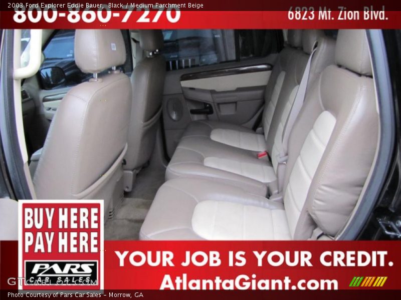 Black / Medium Parchment Beige 2003 Ford Explorer Eddie Bauer