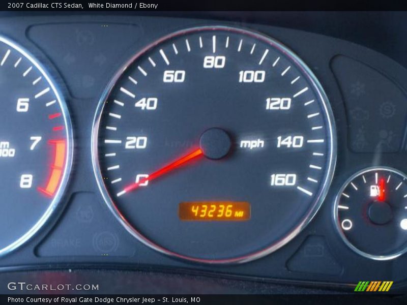 White Diamond / Ebony 2007 Cadillac CTS Sedan
