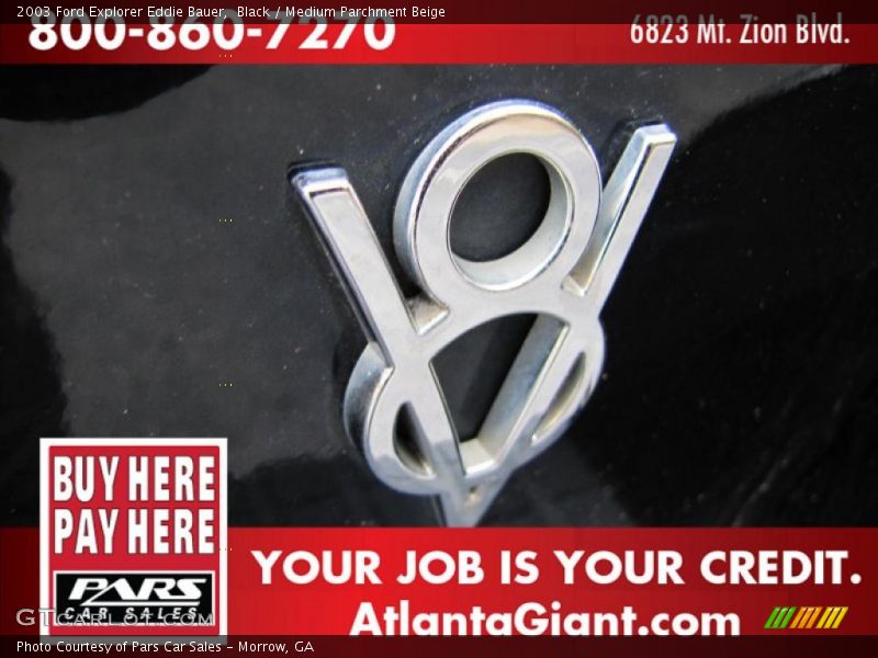 Black / Medium Parchment Beige 2003 Ford Explorer Eddie Bauer