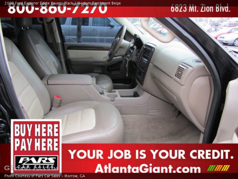 Black / Medium Parchment Beige 2003 Ford Explorer Eddie Bauer
