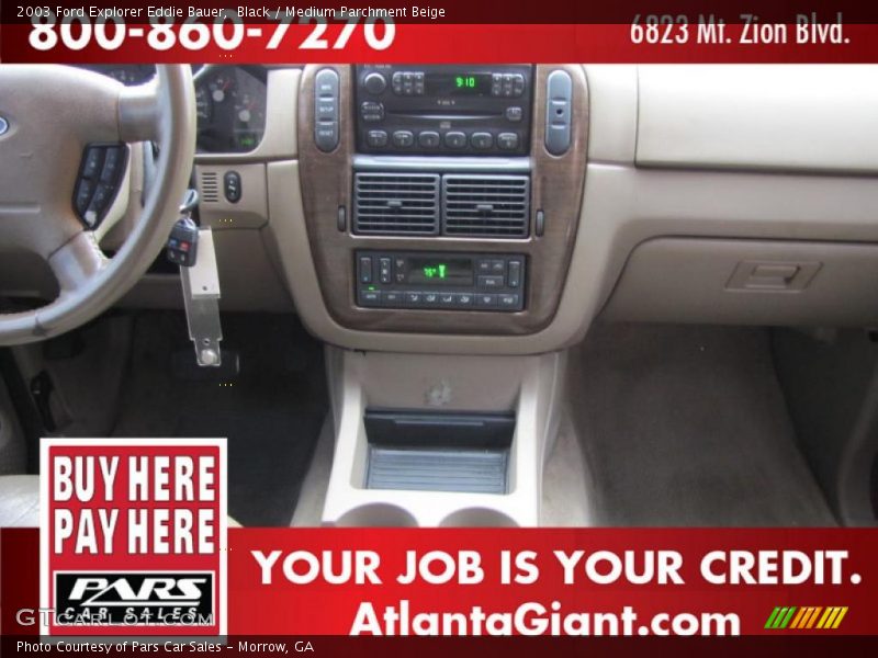 Black / Medium Parchment Beige 2003 Ford Explorer Eddie Bauer