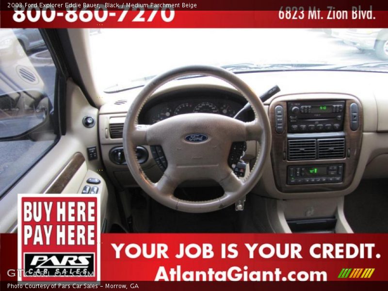 Black / Medium Parchment Beige 2003 Ford Explorer Eddie Bauer