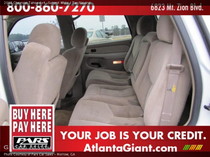 Summit White / Tan/Neutral 2003 Chevrolet Tahoe 4x4