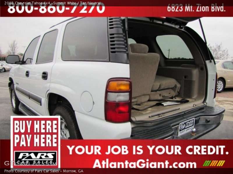 Summit White / Tan/Neutral 2003 Chevrolet Tahoe 4x4