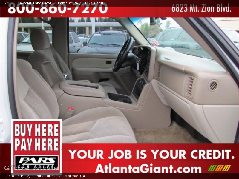 Summit White / Tan/Neutral 2003 Chevrolet Tahoe 4x4