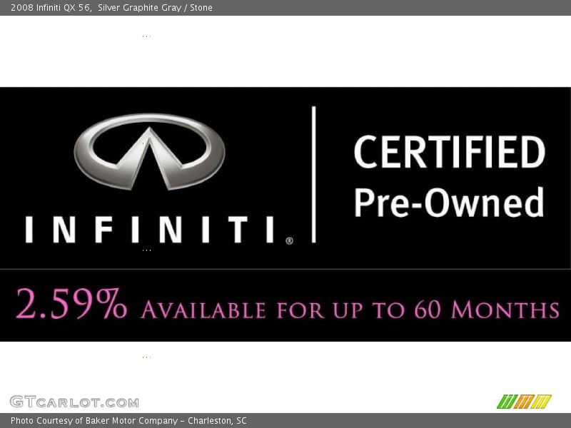 Silver Graphite Gray / Stone 2008 Infiniti QX 56
