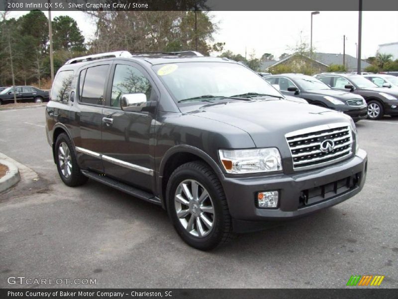 Silver Graphite Gray / Stone 2008 Infiniti QX 56