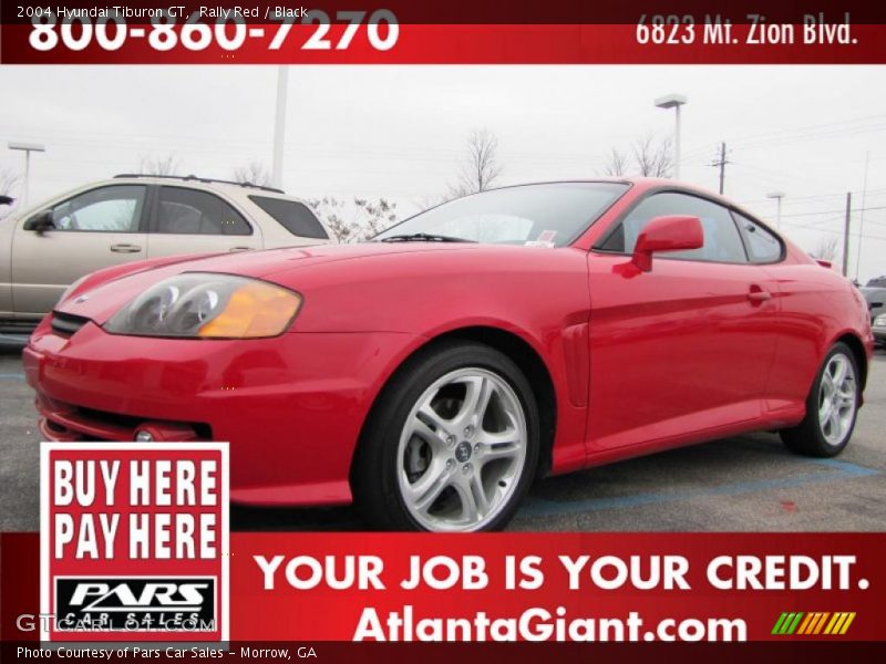 Rally Red / Black 2004 Hyundai Tiburon GT