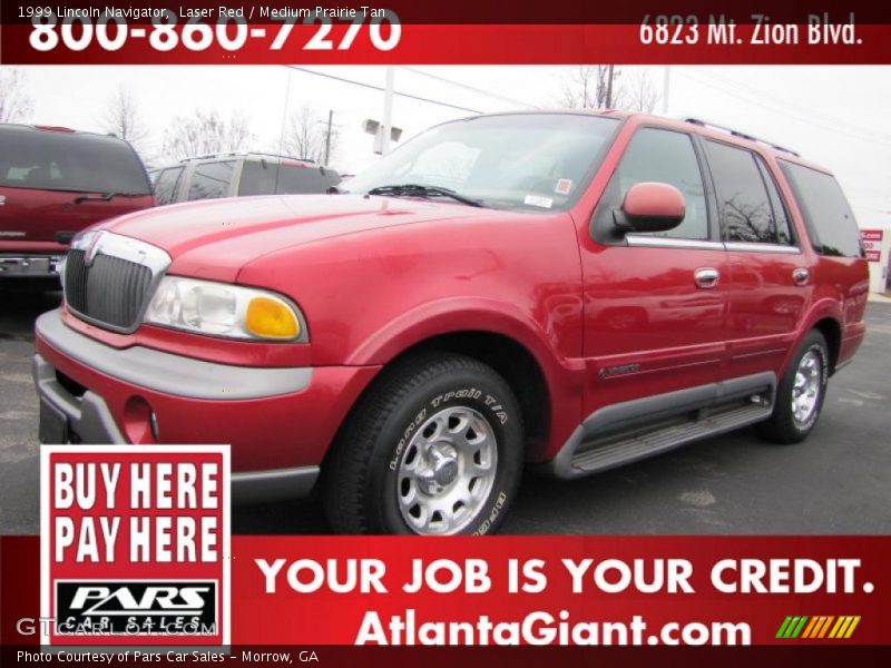 Laser Red / Medium Prairie Tan 1999 Lincoln Navigator