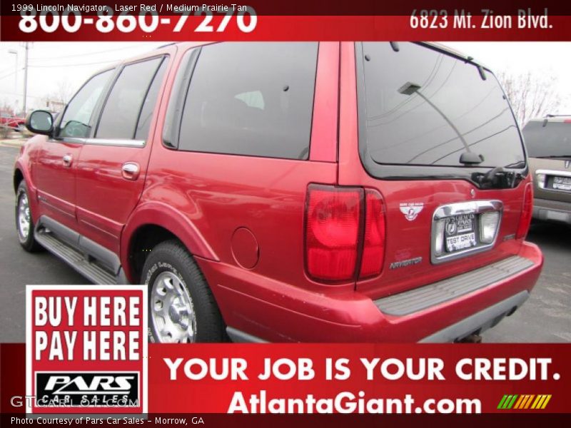 Laser Red / Medium Prairie Tan 1999 Lincoln Navigator