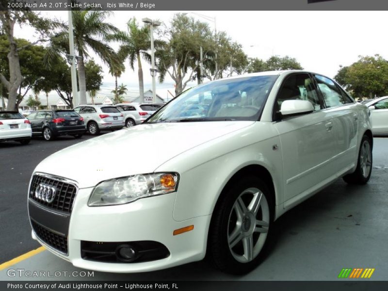 Ibis White / Beige 2008 Audi A4 2.0T S-Line Sedan