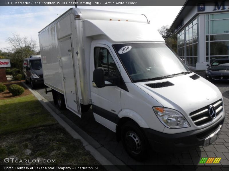 Arctic White / Black 2010 Mercedes-Benz Sprinter 3500 Chassis Moving Truck