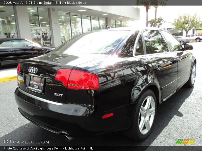 Brilliant Black / Beige 2008 Audi A4 2.0T S-Line Sedan