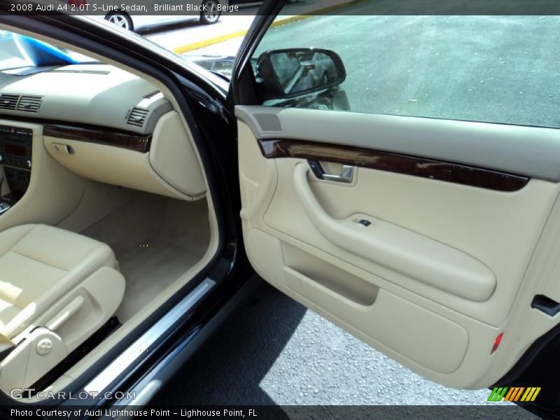 Brilliant Black / Beige 2008 Audi A4 2.0T S-Line Sedan