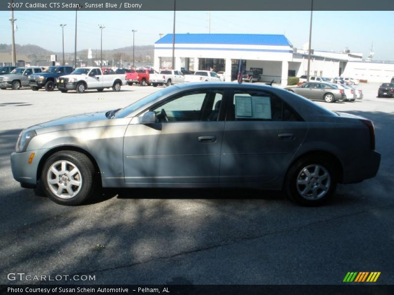 Sunset Blue / Ebony 2007 Cadillac CTS Sedan