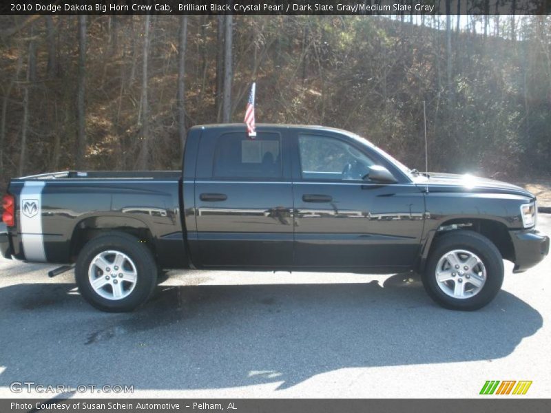 Brilliant Black Crystal Pearl / Dark Slate Gray/Medium Slate Gray 2010 Dodge Dakota Big Horn Crew Cab