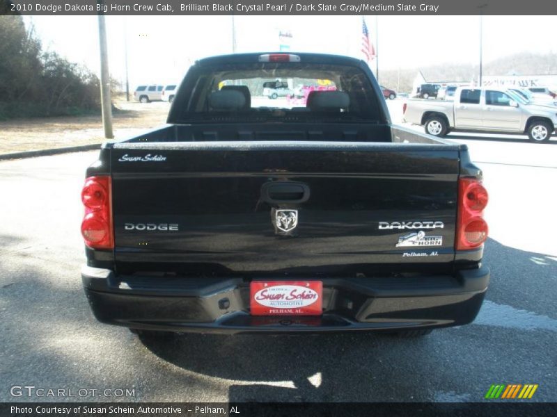 Brilliant Black Crystal Pearl / Dark Slate Gray/Medium Slate Gray 2010 Dodge Dakota Big Horn Crew Cab
