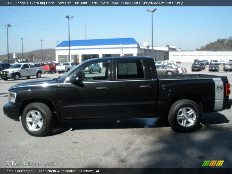 Brilliant Black Crystal Pearl / Dark Slate Gray/Medium Slate Gray 2010 Dodge Dakota Big Horn Crew Cab