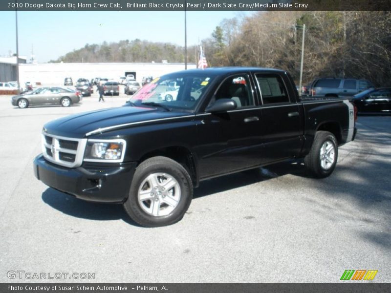 Brilliant Black Crystal Pearl / Dark Slate Gray/Medium Slate Gray 2010 Dodge Dakota Big Horn Crew Cab