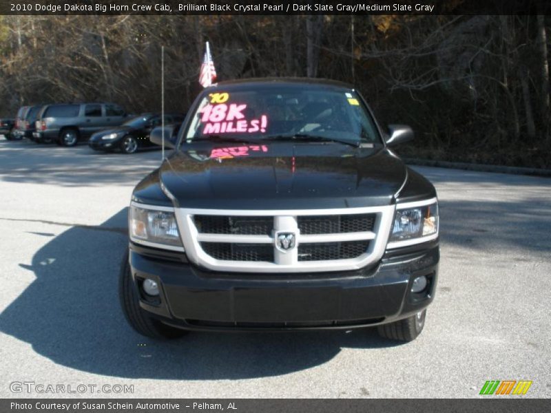 Brilliant Black Crystal Pearl / Dark Slate Gray/Medium Slate Gray 2010 Dodge Dakota Big Horn Crew Cab