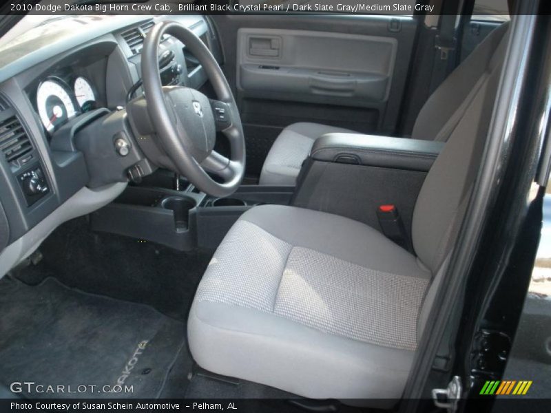 Brilliant Black Crystal Pearl / Dark Slate Gray/Medium Slate Gray 2010 Dodge Dakota Big Horn Crew Cab