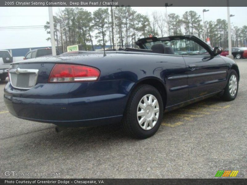 Deep Blue Pearl / Charcoal 2005 Chrysler Sebring Convertible