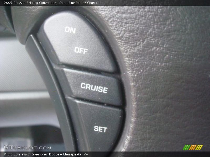 Deep Blue Pearl / Charcoal 2005 Chrysler Sebring Convertible