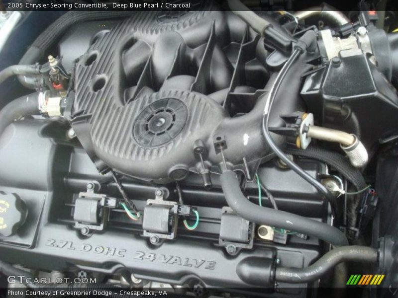 Deep Blue Pearl / Charcoal 2005 Chrysler Sebring Convertible