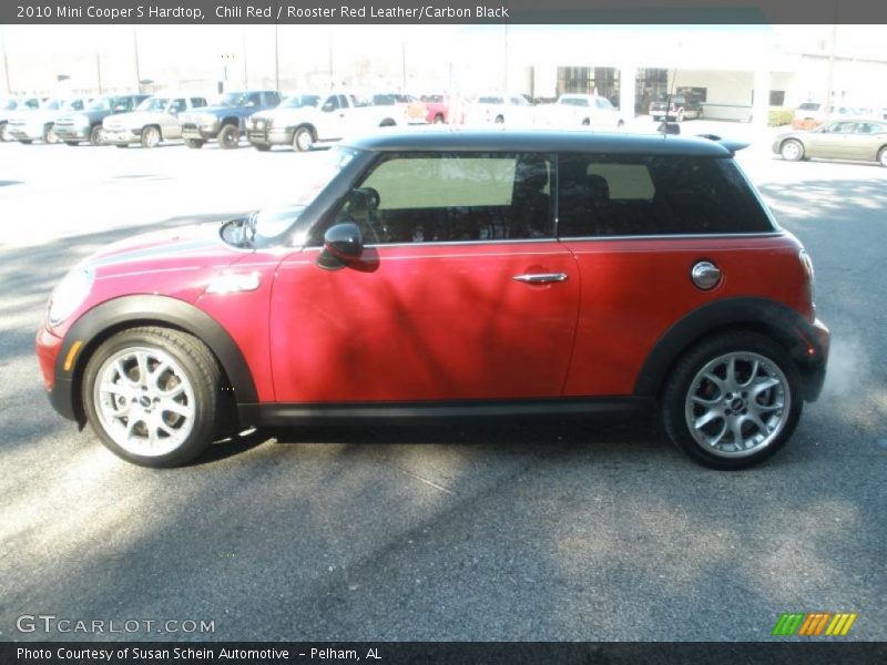 Chili Red / Rooster Red Leather/Carbon Black 2010 Mini Cooper S Hardtop