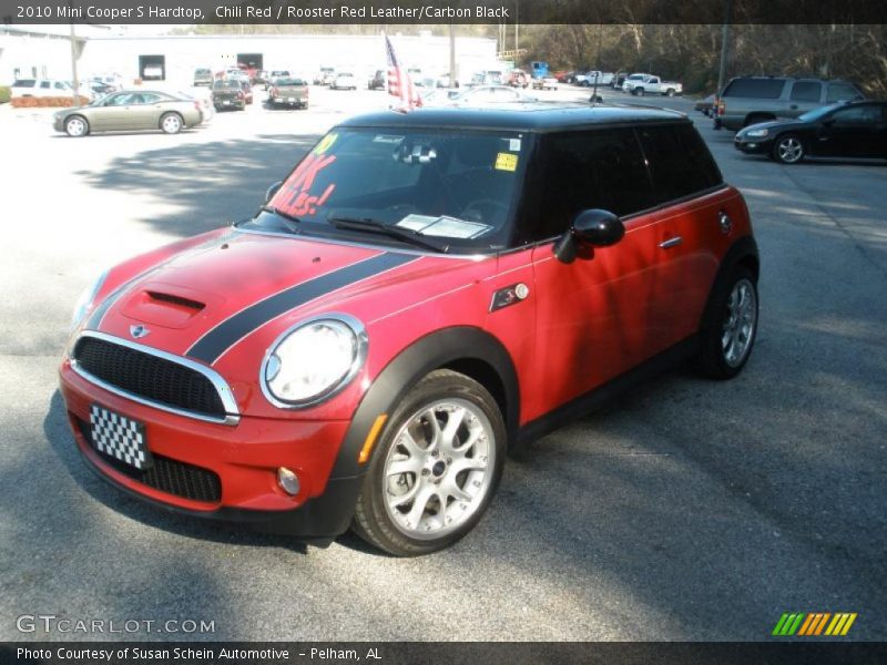 Chili Red / Rooster Red Leather/Carbon Black 2010 Mini Cooper S Hardtop