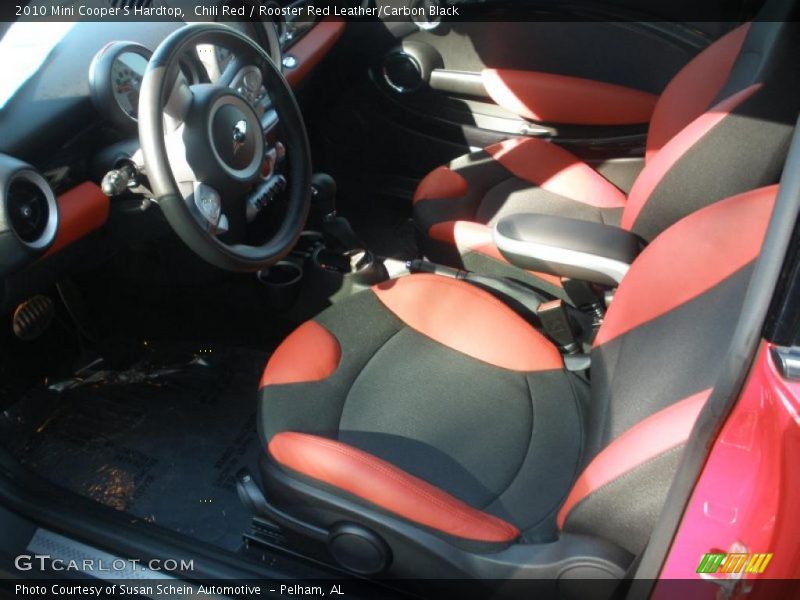 Chili Red / Rooster Red Leather/Carbon Black 2010 Mini Cooper S Hardtop