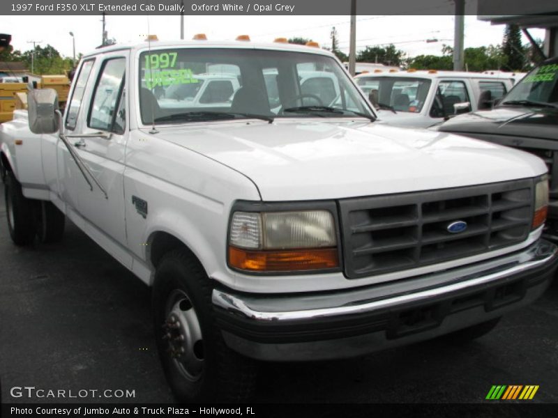 Oxford White / Opal Grey 1997 Ford F350 XLT Extended Cab Dually