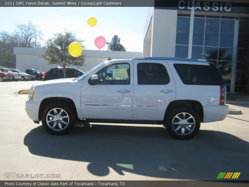 Summit White / Cocoa/Light Cashmere 2011 GMC Yukon Denali