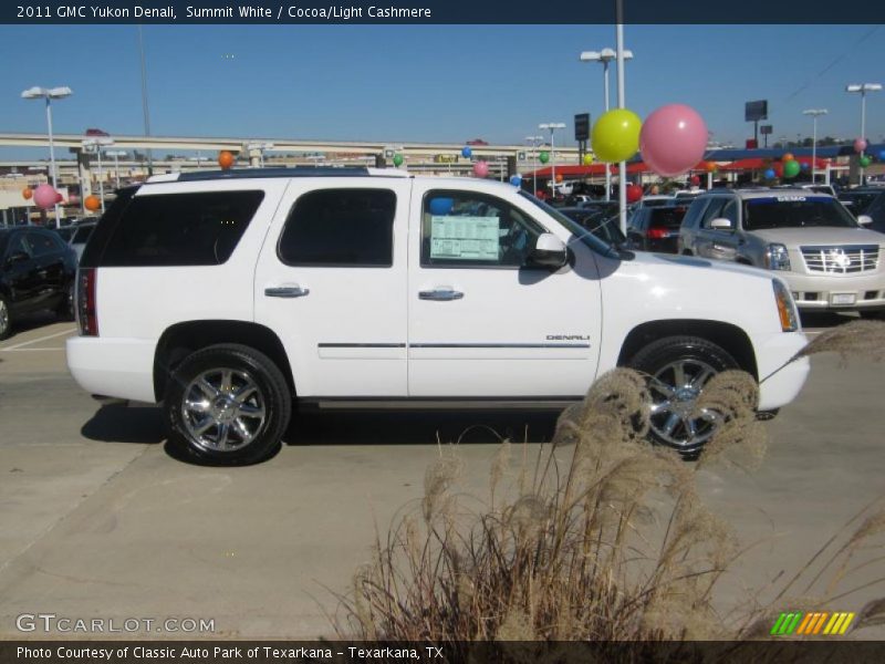 Summit White / Cocoa/Light Cashmere 2011 GMC Yukon Denali