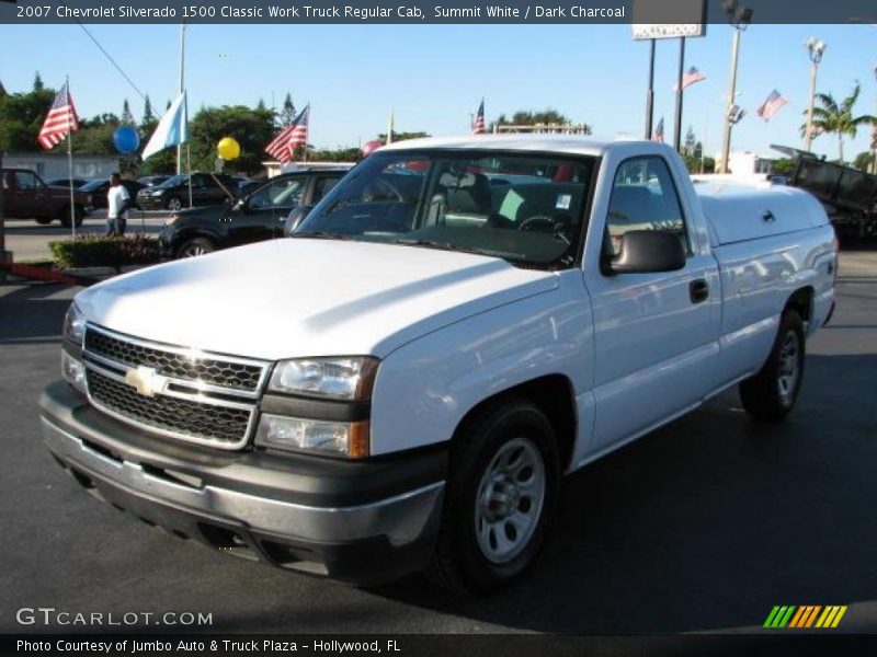 Summit White / Dark Charcoal 2007 Chevrolet Silverado 1500 Classic Work Truck Regular Cab