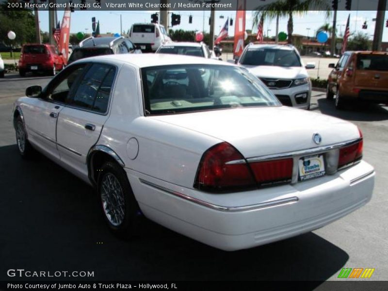 Vibrant White Clearcoat / Medium Parchment 2001 Mercury Grand Marquis GS