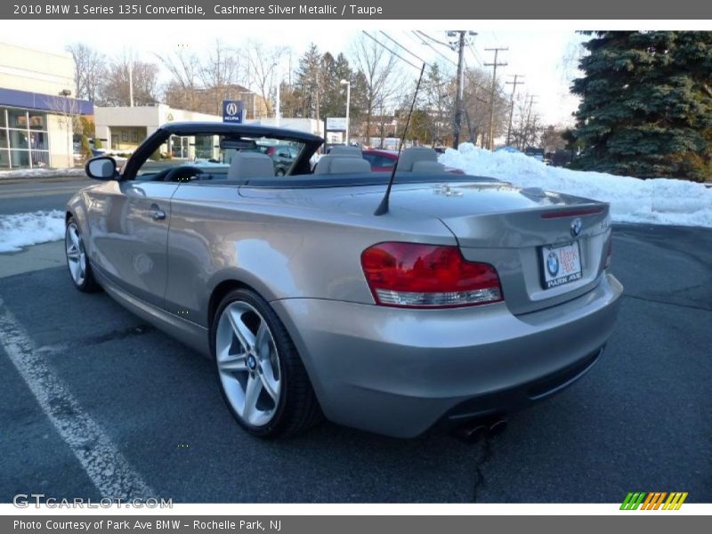 Cashmere Silver Metallic / Taupe 2010 BMW 1 Series 135i Convertible