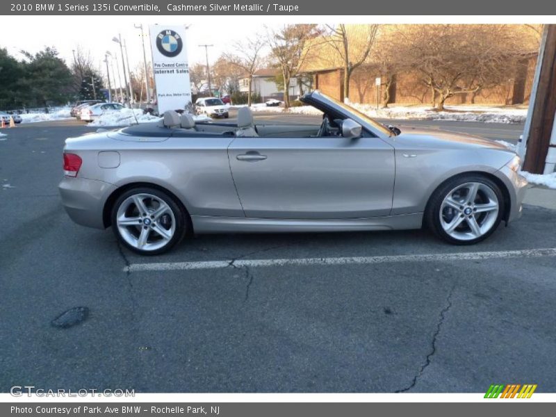 Cashmere Silver Metallic / Taupe 2010 BMW 1 Series 135i Convertible