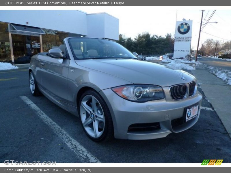 Cashmere Silver Metallic / Taupe 2010 BMW 1 Series 135i Convertible