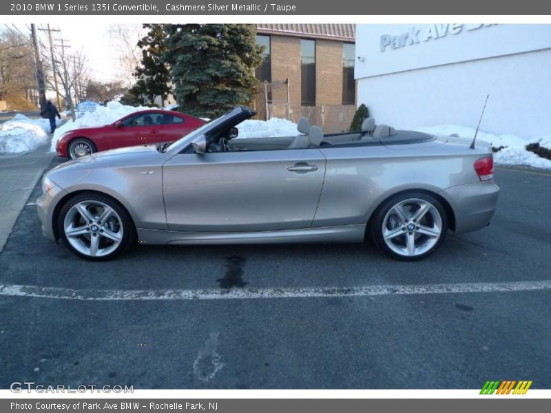 Cashmere Silver Metallic / Taupe 2010 BMW 1 Series 135i Convertible