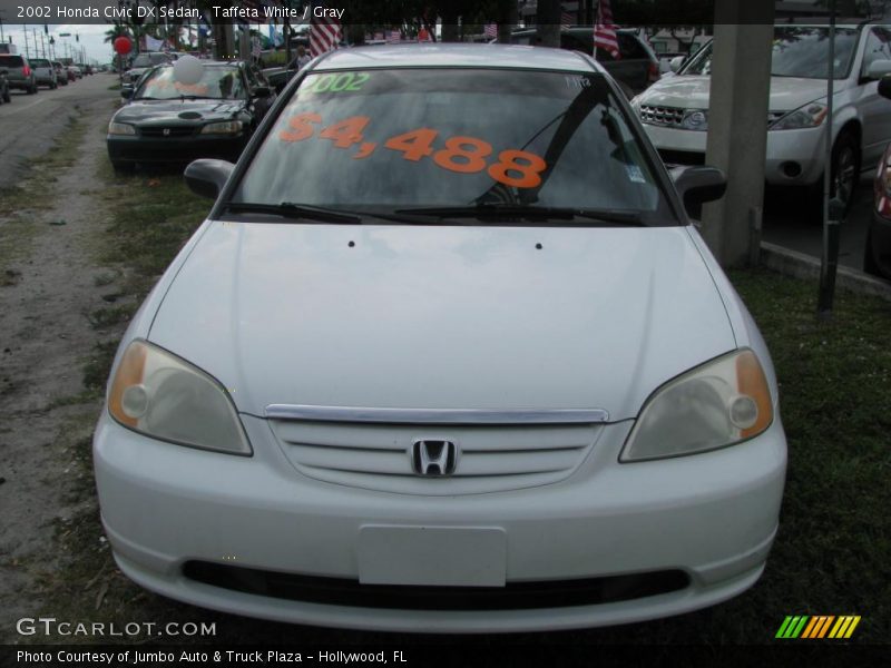 Taffeta White / Gray 2002 Honda Civic DX Sedan