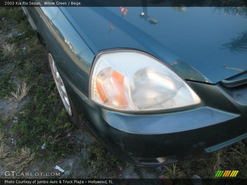 Willow Green / Beige 2003 Kia Rio Sedan